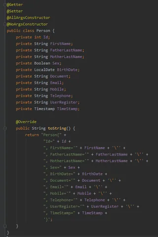 Override del "toString" en la clase