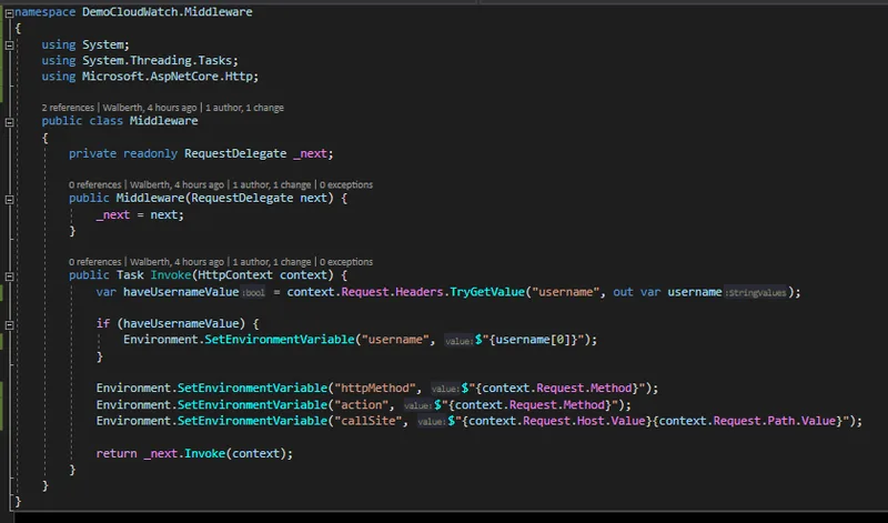 Configuración del middleware