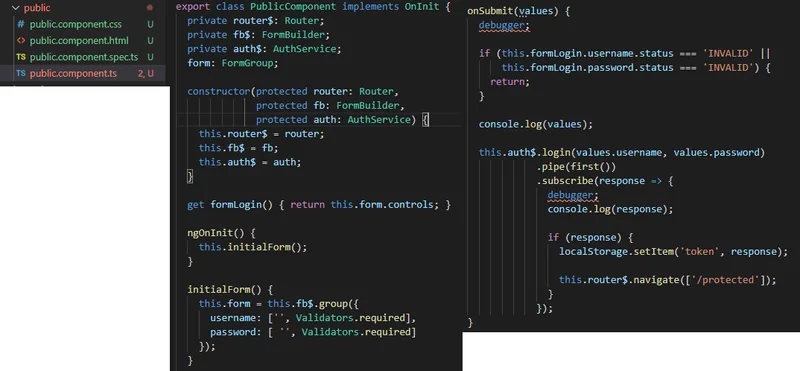 Configuración en el componente public
