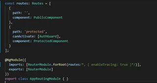 Configuración del AppRoutingModule