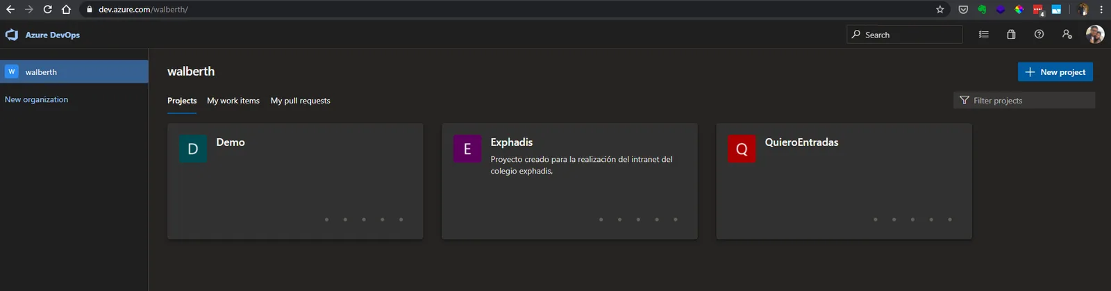 Proyectos VSTS