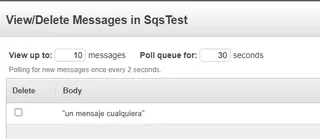 Mensaje en SQS
