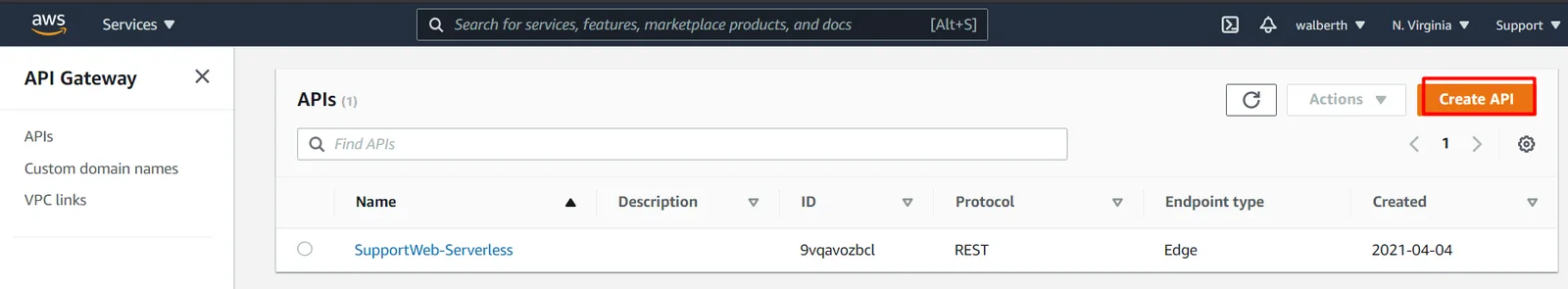 Crear nueva api