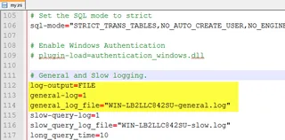 Cambiar configuración del Logging
