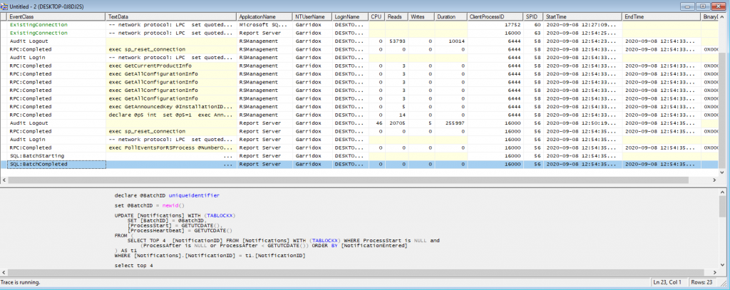SQL Profiler
